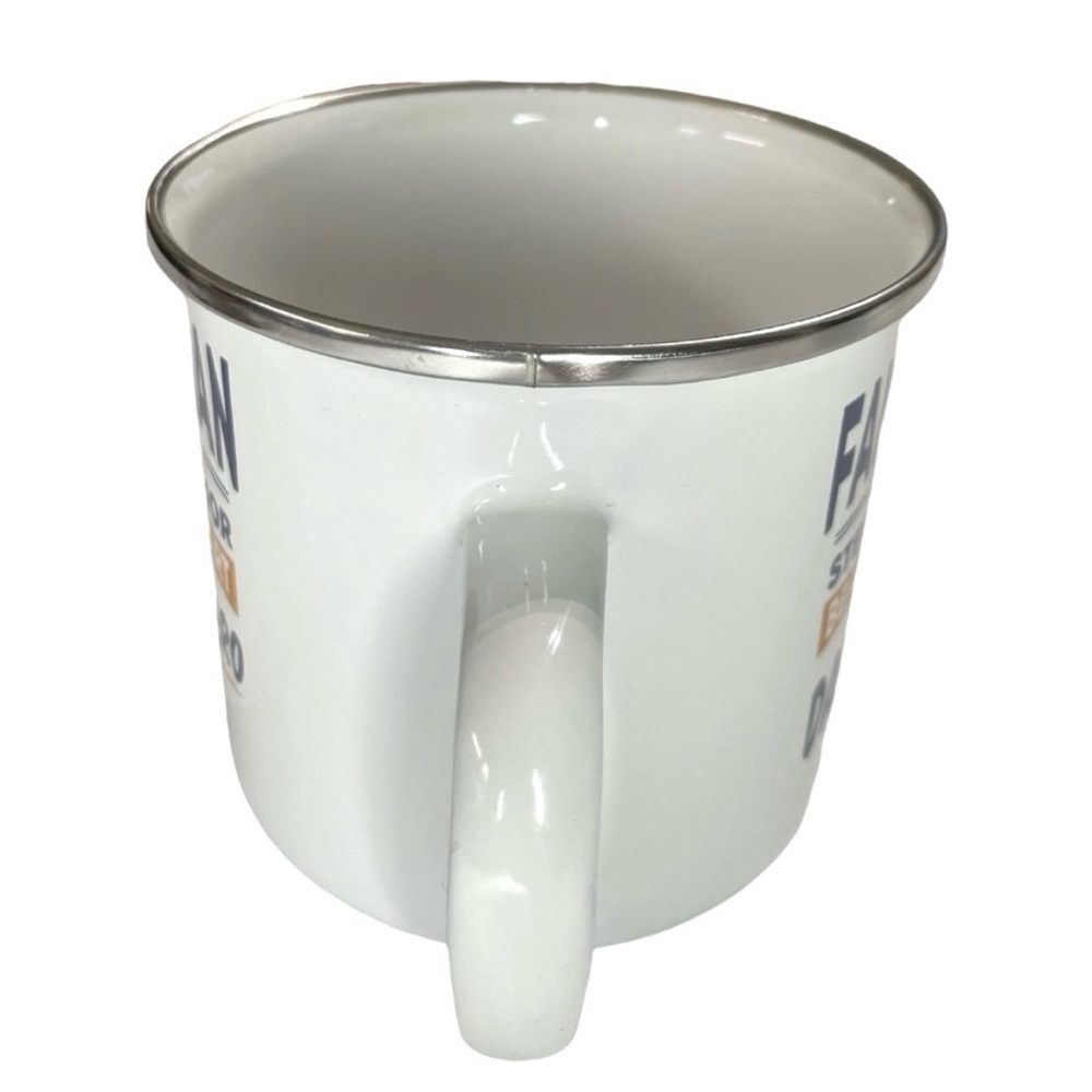 History & Heraldry Family Man Enamel Camp Coffee Mug 14 oz Dad Gift - Picture 2 of 7